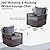 MELLCOM 5 Pieces Patio Furniture Set, Outdoor Swivel Glide Chairs with Ottomans and 3-Seat Sofa, All-Weather Patio Conversation Set with Water-Resistant Cushions and High Back for Garden, Backyard