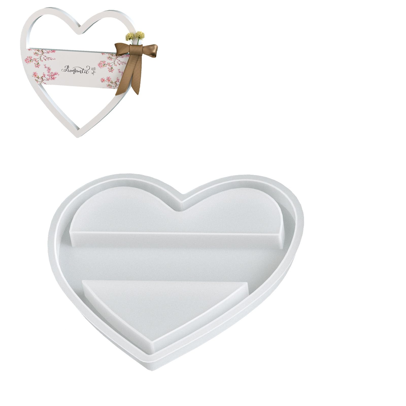 LUCKGONI Silicon Braideds Heart Rose Candle Mould For Detailed Aromatherapys Craft And Projects