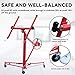Drywall Lift,11Ft Drywall Lift Panel Hoist Jack Lifter Lockable Rolling Caster Drywall Lifter Construction Tools for Ceiling,Red
