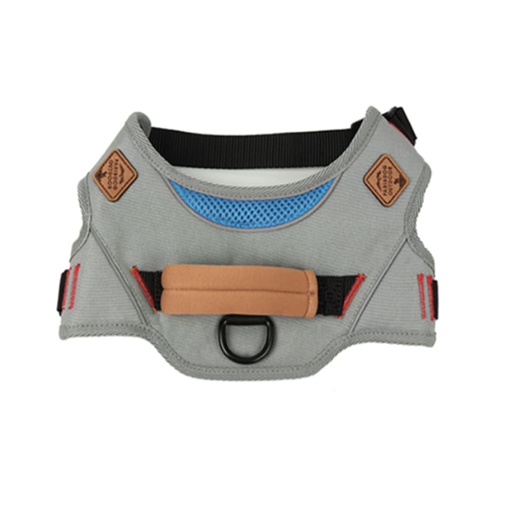 Adjustable Reflective Dog Harness, Padded & Secure Fit for Small, Medium, Large Dogs – Easy Clip for Walking, Training & Outdoor Activities (GRAY, M)