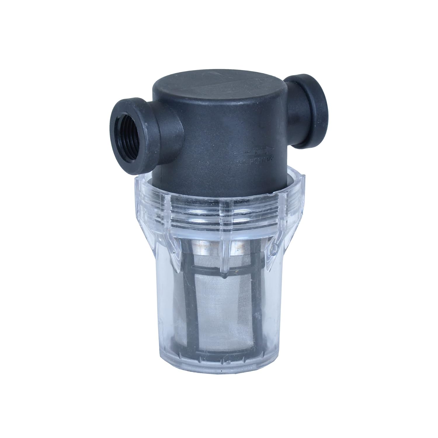 Clear Inline Filter 1/2 Inch Female Thread 80 Mesh | Tank Filter for Water Tank, RO Plant, Corporation Water Supply and Irrigation System | Model SRP-F02 | Durable, Transparent, Long Service Life