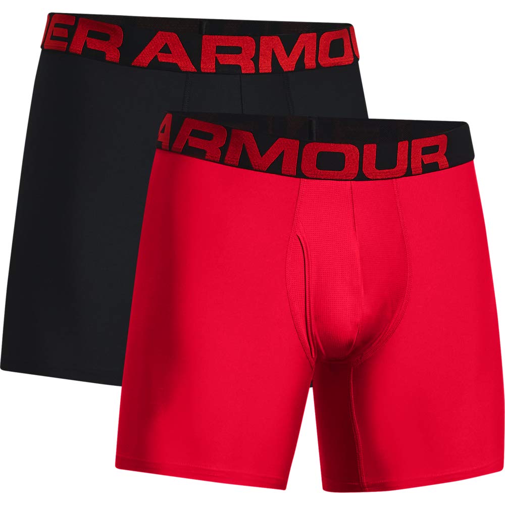 Under Armourmens Tech 6in 2 Pack Boxer Shorts