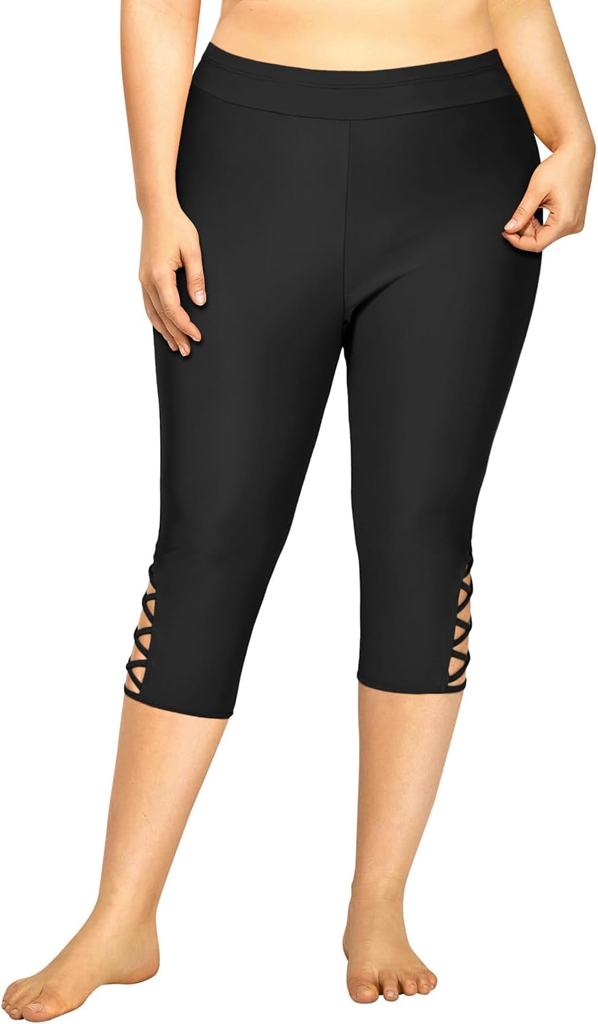 Swimming Pants For Women Women's High-Waisted Swim Leggings UPF