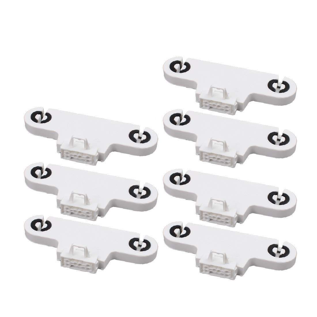 New Lon0167 7 Pcs Featured AC 500V 2A Reliable Efficacy G13-F263B T8 Double Light s-ocket G13 Base Fluorescent Lamp Holder White(id:fee 81 FA 646)