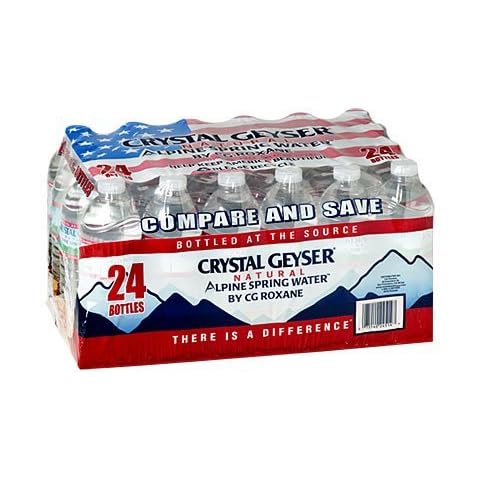 CRYSTAL GEYSER BOTTLED WATER NATURAL ALPINE SPRING 16.9 oz BOTTLES 24 PACK Cover