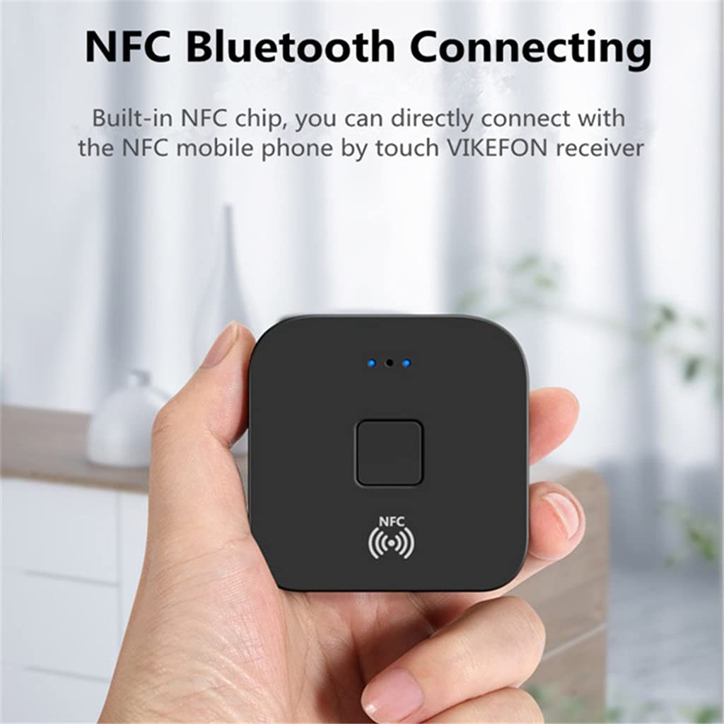 Récepteur 5.0 Apt 3.5mm Jack 3.5 Adaptateur Audio auxiliaire Musique stéréo pour Haut-Parleur de Voiture TV avec Micro NFC