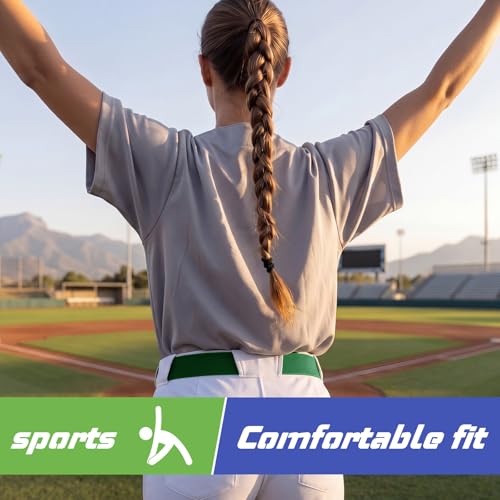 Image of Hercicy 3 Pieces Adult and Youth Baseball Softball Uniform Belts, Adjustable Size Uniform Belt