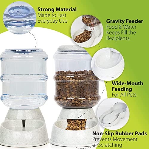 Zone Tech Automatic Pet Feeder and Waterer Dispenser - Premium Quality Durable Self-Dispensing Gravity Pet, Dog, Cat… - Image 3