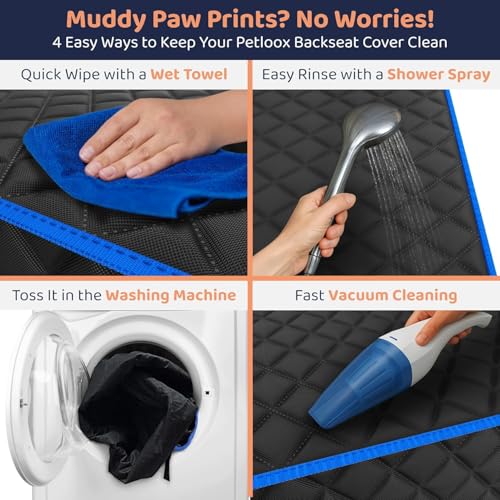 Image of Front Seat Dog Cover for Car, Truck & SUV - Waterproof, Non-Slip Pet Car Seat Cover for Dogs - Durable, Clean, Front Passenger Seat Protector for Pets & Vehicles. (1, Blue)