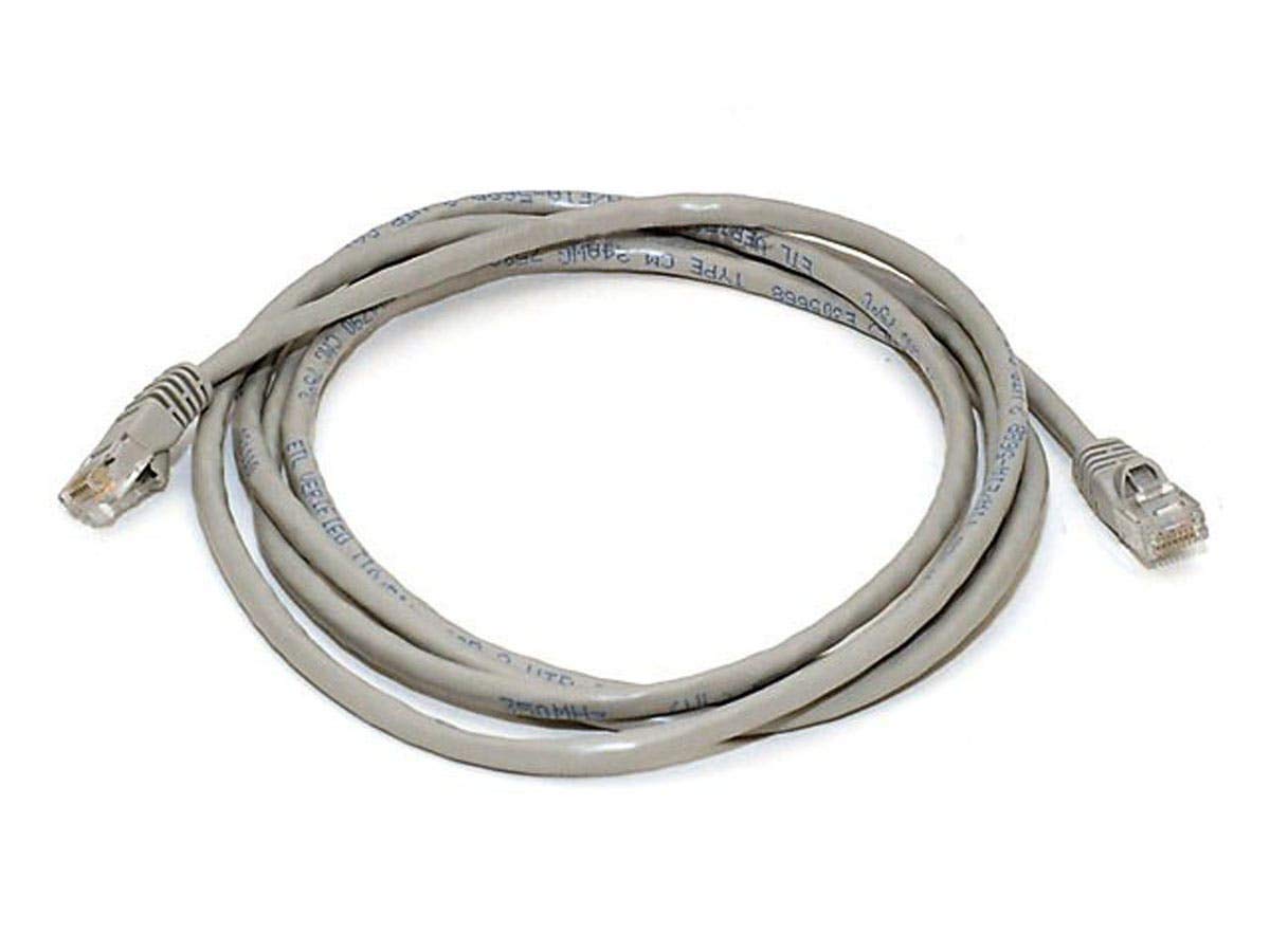 7FT 24AWG Cat5e 350MHz Crossover Ethernet Cable de red de cobre desnudo - Gris