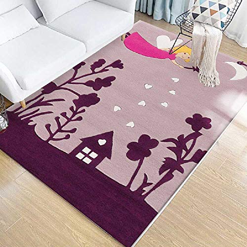 Tapis de lit rectangulaire grand format motif ange 120x160