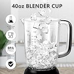 Bear Blender, 2025 New 700W Smoothie Countertop Blender with 40oz Cup for Shakes and Smoothies, 3-Speed for Crushing Ice, Puree and Frozen Fruit with Autonomous Clean - Image 4