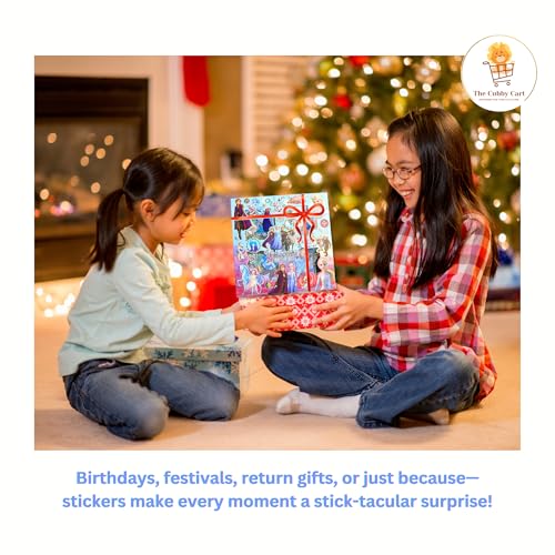 Image of Snow Princess Kawaii Self Adhesive Stickers -96 Sheets Cute Washi for Project, Snowy Wonderland Girls 400+ Stickers Set, Scrapbooking, DIY Arts Crafts (Assorted Design) 18 * 18cm, PVC