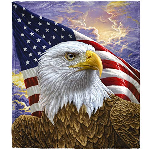 Plush Fleece Throw Blanket (Independence Eagle)