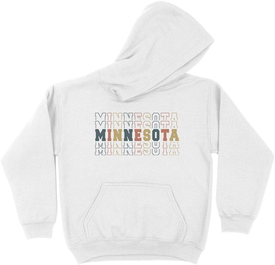Stacked Minnesota Kids Hoodie Sweatshirt Youth