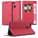 Produktbild Cadorabo Hülle für Honor 8 PRO in Karmin ROT - Handyhülle mit Magnetverschluss, Standfunktion und Kartenfach - Case Cover Schutzhülle Etui Tasche Book Klapp Style