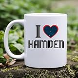 Keepsake Present Mug for City Hamden Ohio State - I Love Hamden OH Souvenirs Mug Ceramic 11oz White