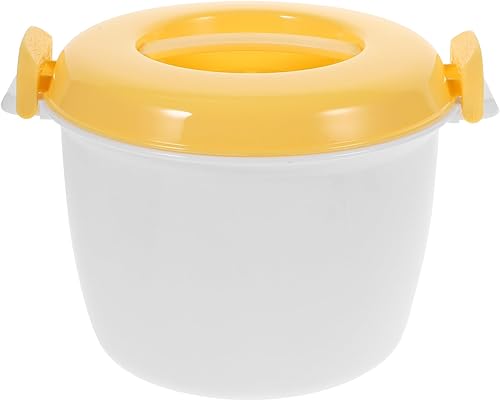 HEMOTON Olla arrocera para microondas, recipiente de alimentos para microondas, conveniente cocina para microondas, micro vapor de plástico,