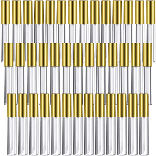40 Tubes de Gloss Vides 10ml en Or avec Inserts et Entonnoirs