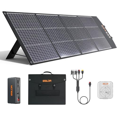 Image of BALDR Solar Panels 200W Monocrystalline Portable Folding Solar Charger for Solar Generators and Portable Power Stations,Solar Panel Kit for Camping, Off Grid Living