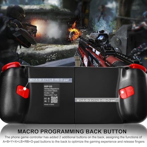 arVin Wireless Gaming Controller for iPhone/iPad/iOS/Android/Samsung/PC Gamepad Joystick with Back Button, Analog Triggers, Stretchable, Bluetooth 5.0 Low Latency, Direct Play for CODM,Diablo Immortal - Image 6