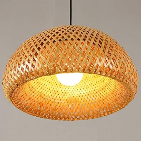 Lámpara de araña de bambú ajustable Gainy Cover