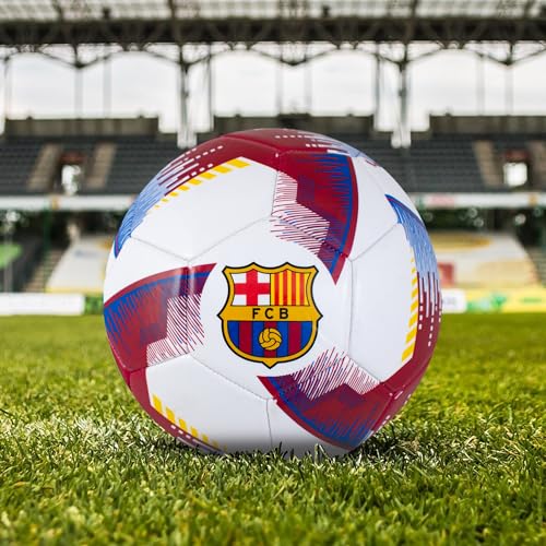 Hy-Pro Balón de fútbol Oficialmente Licenciado del FC Barcelona - Talla 5, diseño Blitz, mercancía del Barça, Entrenamiento, Partido, Coleccionable para niños y Adultos - imagen 2