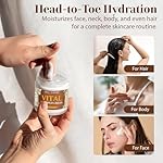 era of nature Shea Butter, Mango & Cocoa Blend Vital Whipped Body Cream for Women 8oz - Lightweight Whipped Lotion - Non-Greasy Body Butter Cream Lotion & Balm Moisturizer for Face, Hair & Dry Skin - Image 5