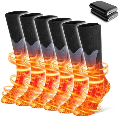 （12:00時点） 電熱ソックス 電気靴下 スマート 8500mAhバッテリー 温度制御 アプリ対応 足底と足の甲の両面発熱 40℃～70℃迅速加熱可能 ４階段調整 ５秒でクイックヒート 水洗可能 男女兼用 レギュラーサイズ 一年保証 (靴下3足＋電池１セット)