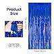 Jinsion 6 Stück Lametta Vorhang Blau, 1M X 20M Glitzervorhang, Glitzer Vorhang Deko, Plastik Party Vorhang, Lametta Blau für Hintergrunddekoration, Partydekoration, Geburtstagsdekoration, Weihnachten
