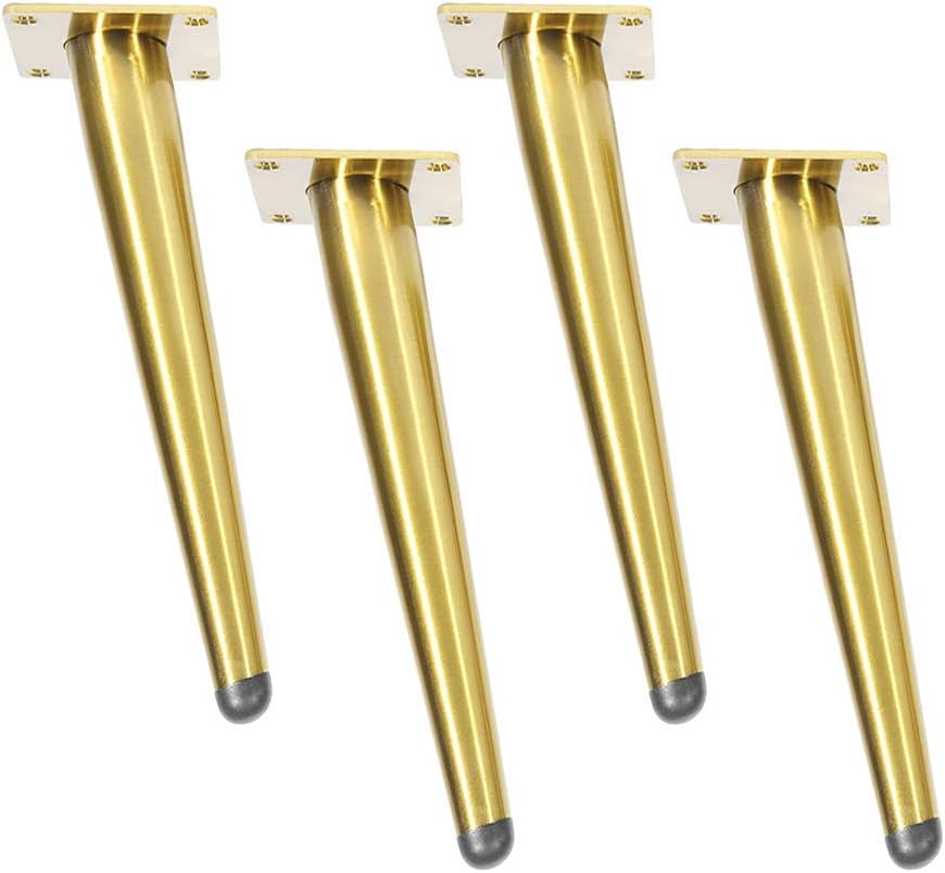 SBTXHJWCGLD 4pcs Furniture Legs Tilt Furniture Feet Metal Table Legs Supporting Feet Sofa Legs Cabinet Legs,Suitable for All Kinds of Furniture DIY,Furniture Replacement Legs,Gold(12cm)