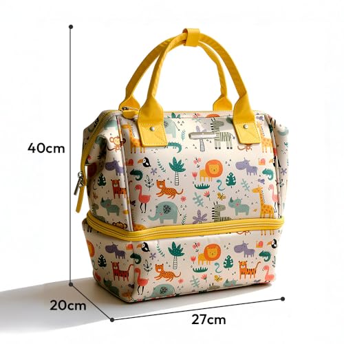 Image of StarAndDaisy Bag for Mothers for Travel, Newborn Baby Diaper Bags with Insuleted Compartment & Multiple Pockets, 12 Liter Enhanced Capacity, Aesthetically Handcrafted with Love & Cuteness