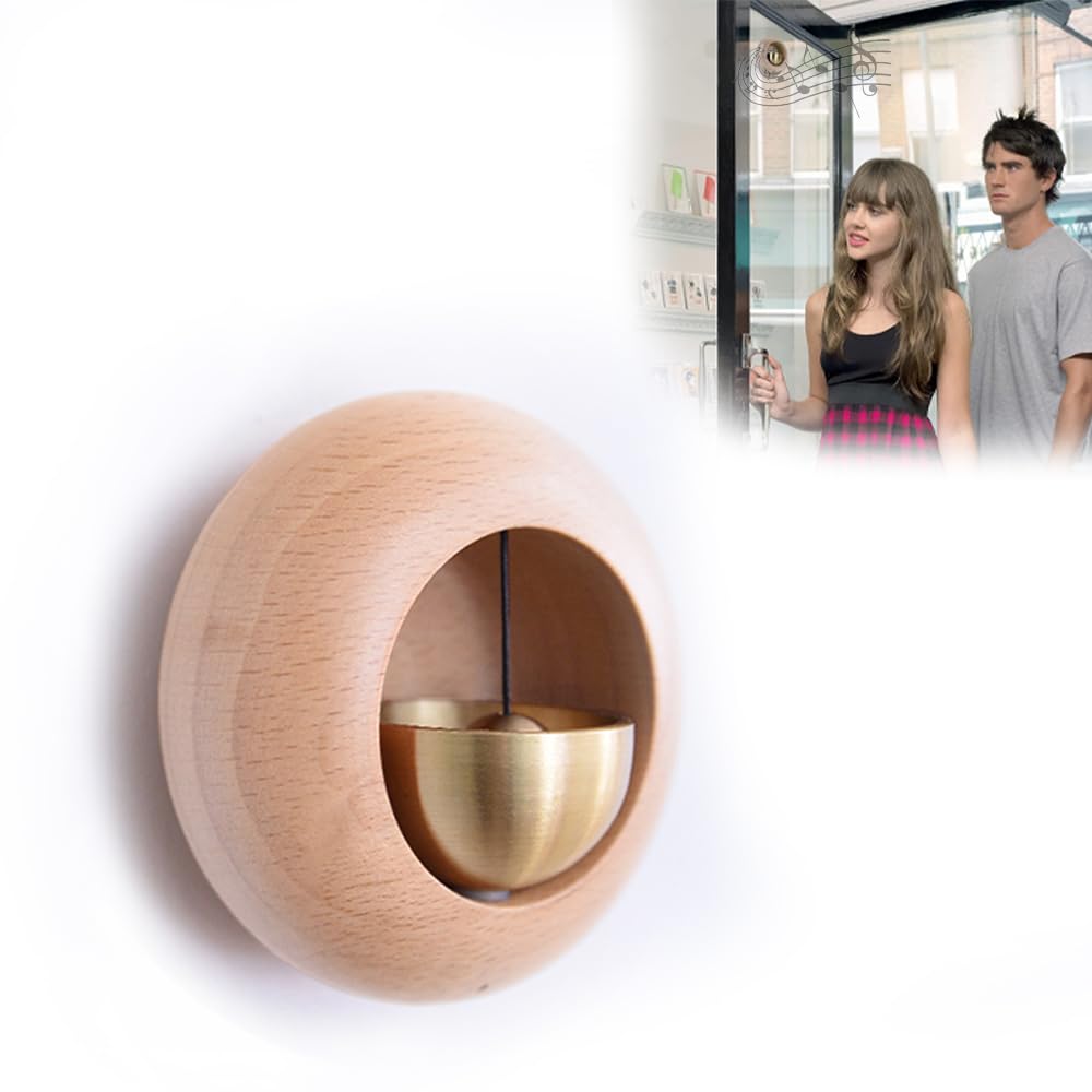Kidoca Vintage Small Japanese Style Round Wooden Doorbell Wireless Door Bell with Brass Opening for Entry Alert, Shopkeepers & Office Chime, Hanging Decoration and Dopamine Home Entrance Bells (B0CSYMTY11) Amazon Price History, Amazon Price Tracker