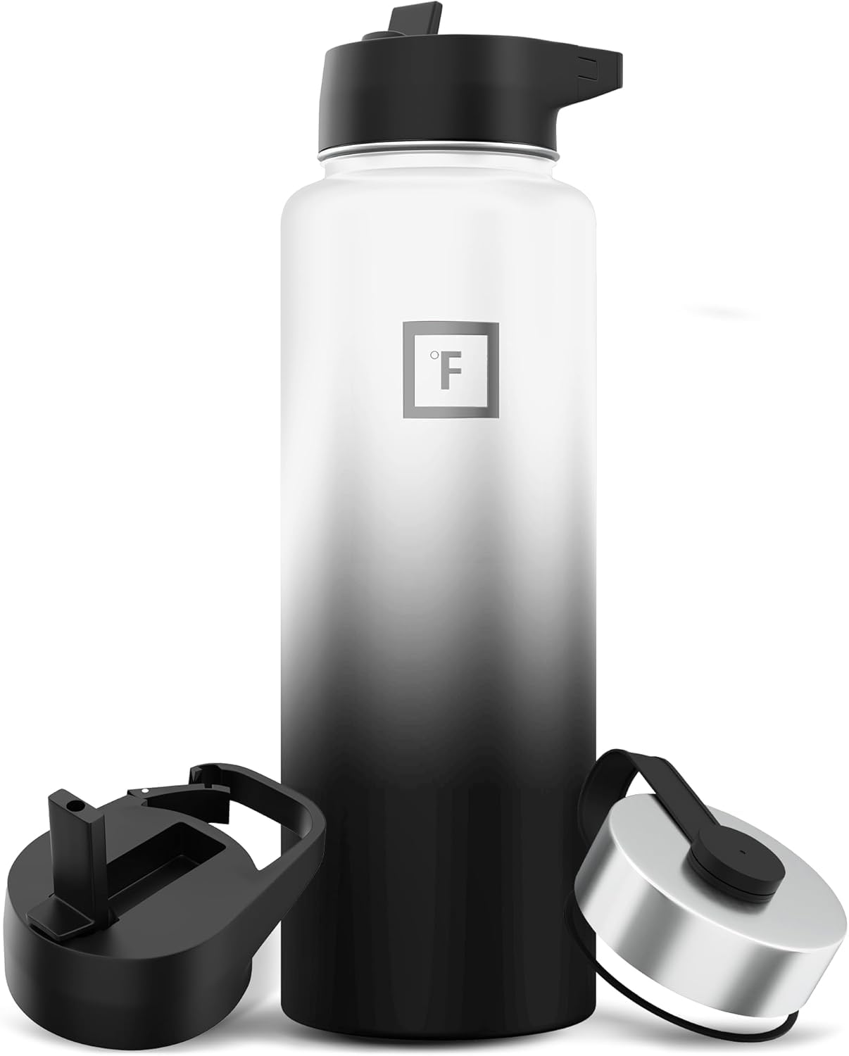 Edelstahl Trinkflasche mit Strohhalm - 650/950/1200/1800 ml - Kohlensäure Geeignet Auslaufsicher Doppelwandig Isoliert Thermosflasche BPA-Freie - Wasserflasche Sport Gym Fitness Reisen Kinder