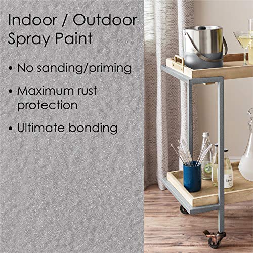 Image of Krylon Fusion All-In-One Adhesive Hammered Finish Spray Paint for Indoor /Outdoor Use, 12 oz, Silver