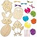 Baker Ross Ostern Kreuzstich Holz Bastelsets - 5er Pack, Einführung Nähen und Kreuzstich für Kinder (FC612)