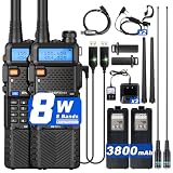 BAOFENG Radio 10W Ham Radio,UV-26(Upgraded of UV-5R), Multi-Band Receiving Two-Way Radio,2500mAh Rechargeable Battery 10WLong Range Walkie Talkies, Programming Cable -2Pack