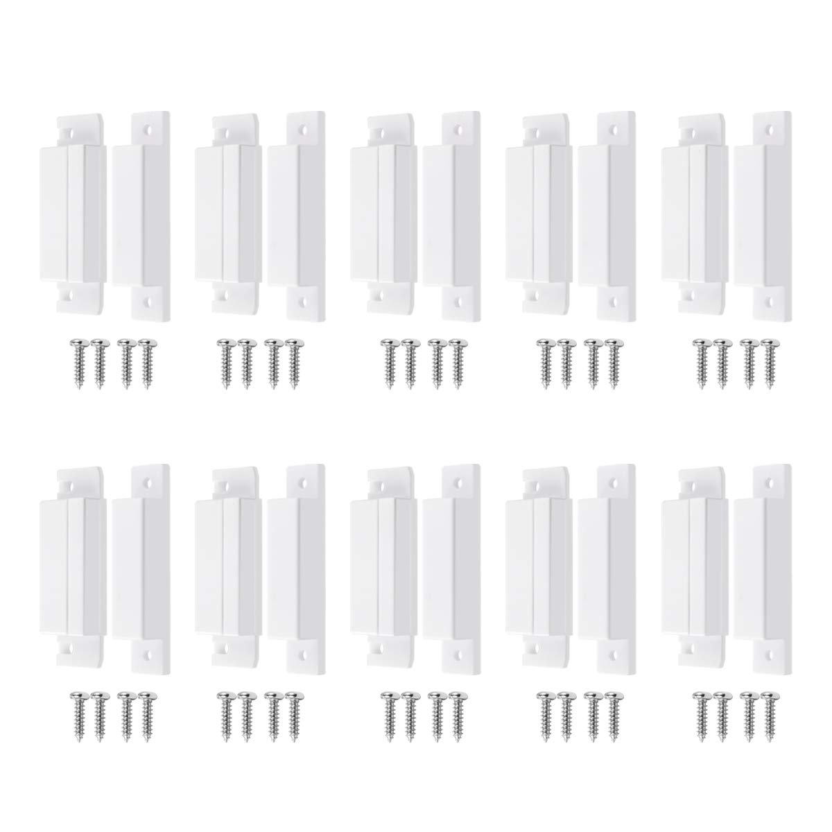 MC-31 Surface Mount Wired NC Door Contact Sensor Alarm Magnetic Reed Switch White 10pcs