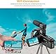 4K VideoKamera Camcorder UHD 48MP WiFi IR Nachtsicht Vlogging Kamera, 16X DigitalZoom 3 Zoll 270° drehbarer Touchscreen YouTube Kamera mit Mikrofon, Fernbedienung, Handstabilisator, Gegenlichtblende