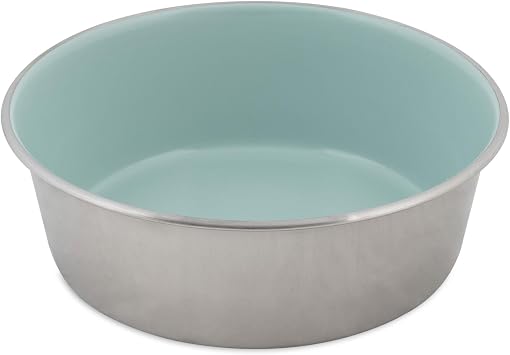 Doskocil 21534152 Painted Stainless Steel Bowl, Eggshell Blue 8 Cup
