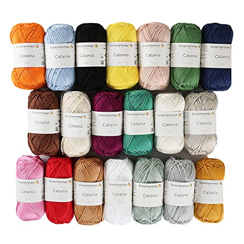 20 Skein Schachenmayr Catania Originals, Assorted Colors Yarn (V1...