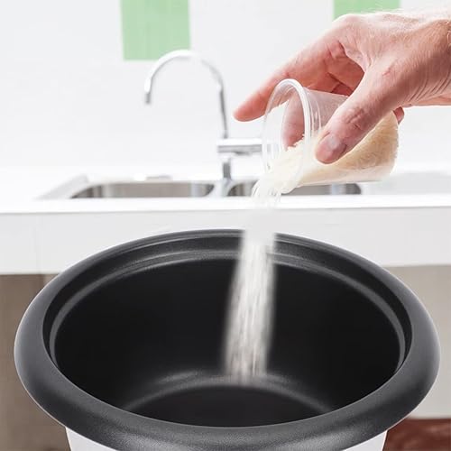 Miniatura 3 de Operitacx Olla interna de 3 tazas, olla de repuesto interior antiadherente compatible con olla arrocera de 1.5 L, multicocina