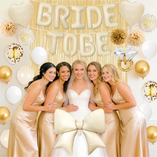 Image of Bachelorette Party Decorations,Sand White Bride To Be Bridal Shower Balloon