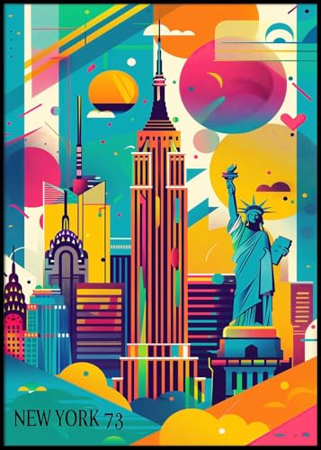 Dekomundo Poster NYC 73 poster, 40 x 50 cm, da incorniciare, moderna decorazione da parete per soggiorno, camera da letto e ufficio