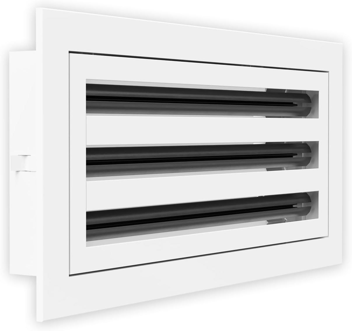 QuietCool 14x6 Modern Design AC Grille - Aluminum White - Air Vent - Linear Slot Diffuser - Register Grille for Heating and Cooling - Compatible with Ceiling, Wall, or Floor Registers