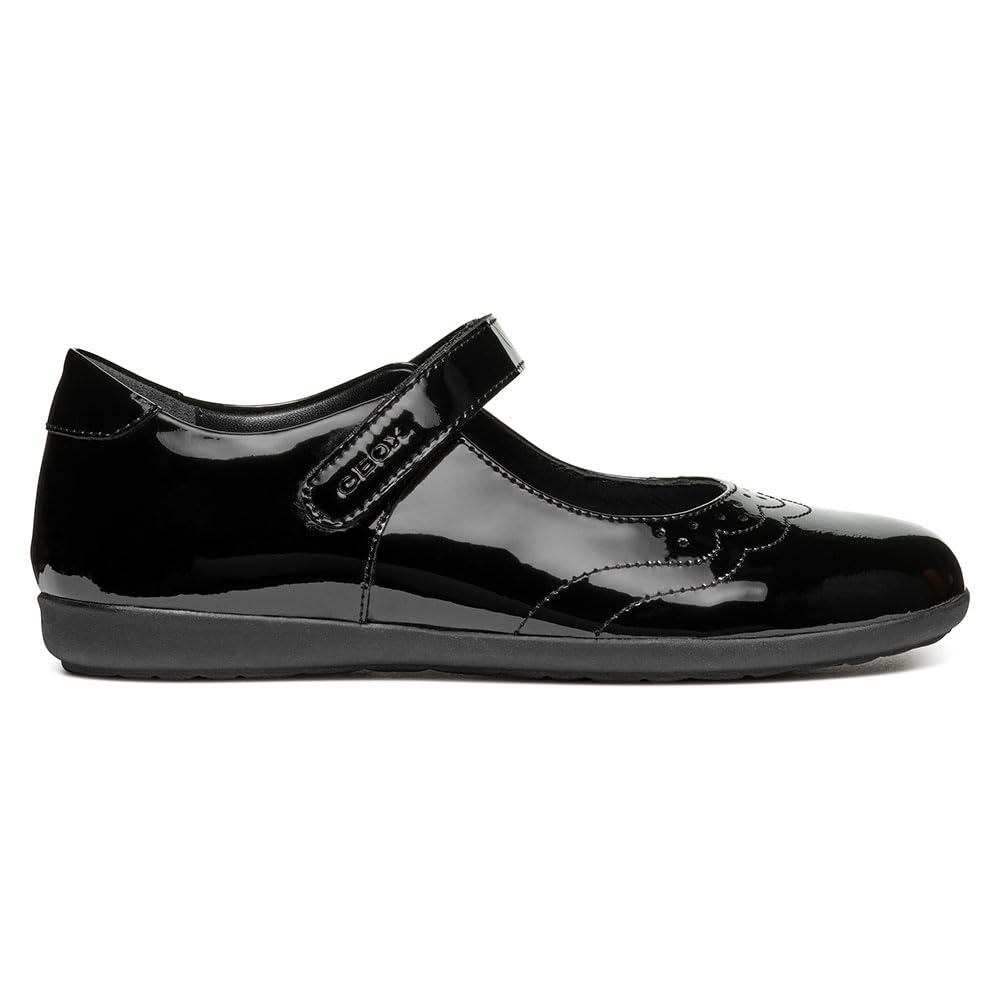 Geox J IBERIDE Girl G Płaskie Tancerki, Czarne, 35 EU, Czarny (Black), 35 EU