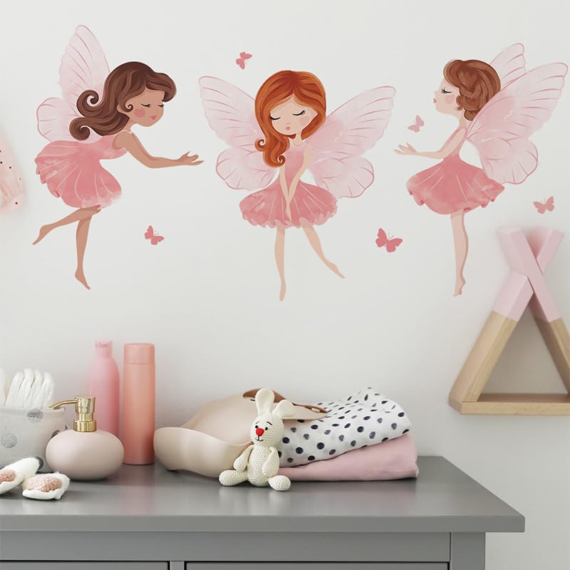 Image of 3 Fairy Magic Wall Stickers for Kids Baby Wall Stickers for Kids Room Bedroom Playroom Nursery Living Room Decor Wall Art Wall Decoration Boho-Self-Adhesive