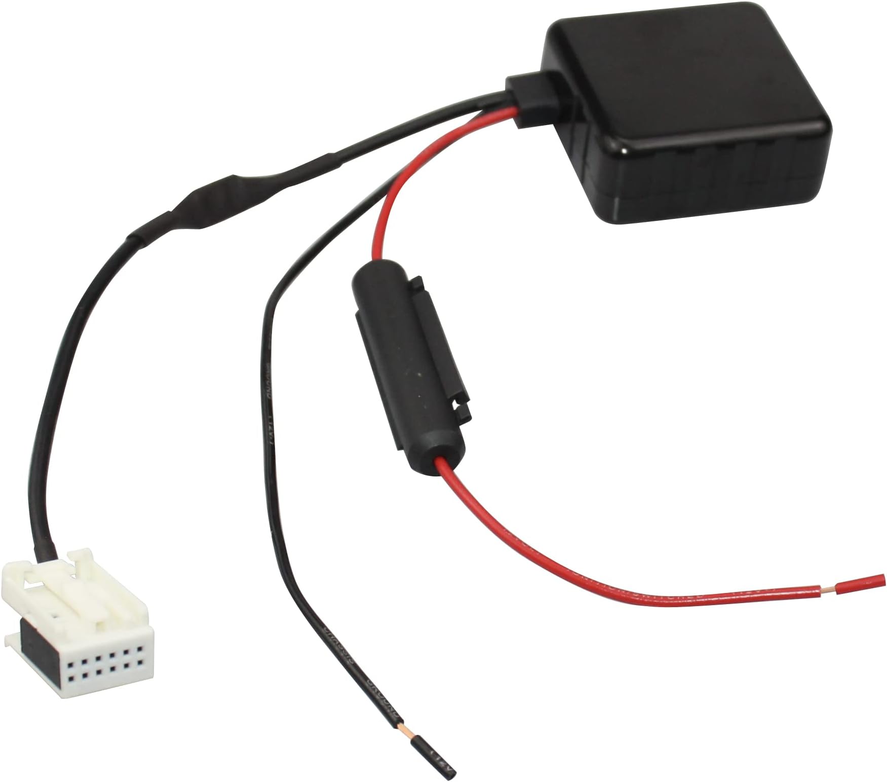 Bluetooth Module Compatible with BMW E60 E63 E65 E81 E82 E90 E91 E92, Car Stereo Aux Cable Black, Compatible with iPod iPad Mini Pro iPhone, Bluetooth, AUX, 12V, Black