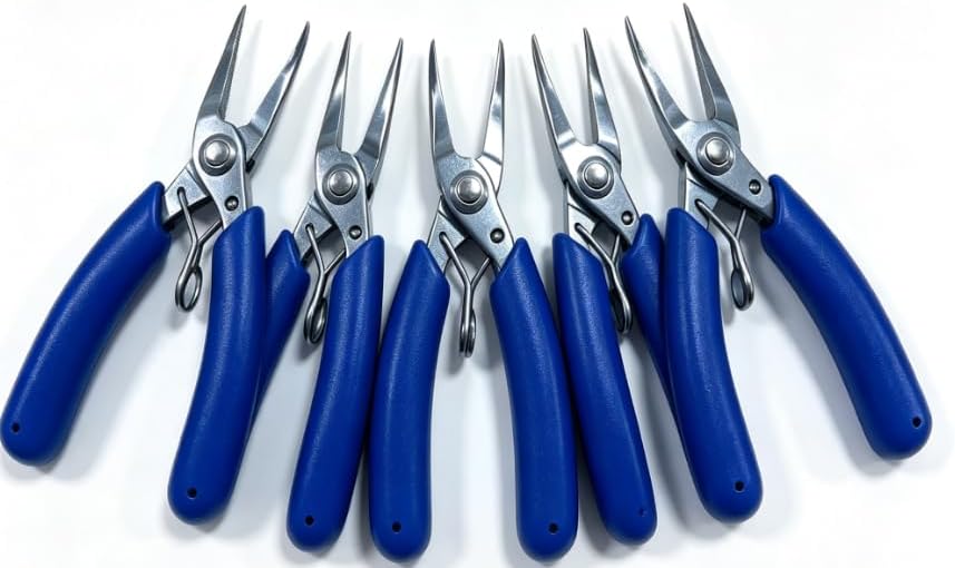 5 Pack Mini Round Nose Pliers for Jewelry Making Chain Nose Pliers 4.5''