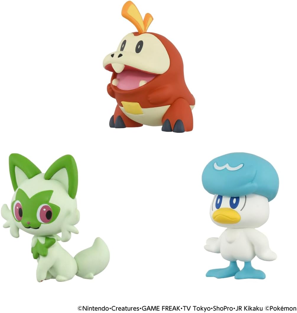 Pokemon 30th Anniversary Trip Moncore Pardea Takara Tommy Set of 3
